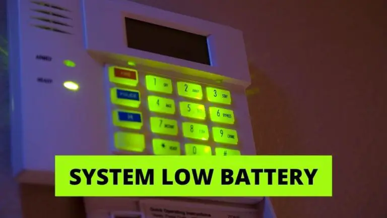 What Should I Do If My Alarm System Says SYSTEM LO BAT?